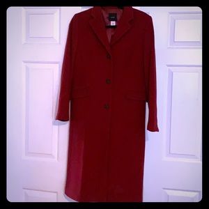 Deep red JCREW lady day coat with thinsulate sz 6